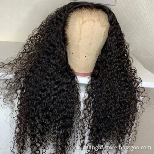 Braided Curly Deepwave Full Lace Wig For Black Women, Lace Frontal Curly Wig,Pineapple Wave Brazilian Virgin Hair Wigs